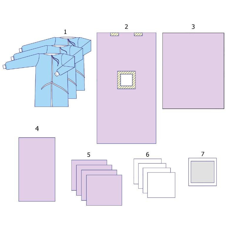 Комплект одягу та покриттів операційних для кесаревого розтину №5 Taipan-Pharm стерильний